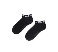 Hudson Women's Cute Fashion Sneaker Socks, Black 0005, 35-38