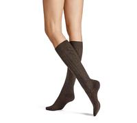 Hudson Women's Winter Plait Ksd Knit Knee high Socks, Brownmel, 35-38