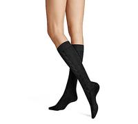Hudson Women's Winter Plait KSD Knit Knee Socks, Black, 35-38