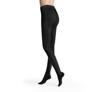 Hudson Women's WINTER PLAIT SH Ladies knit tights, Black,