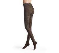 Hudson Women's Winter Plait Wärmend Knit Tights, Wool, Brownmel. 0763, 40-42