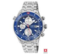 Hudson Yards 48815B Chronograph Swiss Automatic Sellita SW500 Stainless Steel Watch Gevril Blue One Size