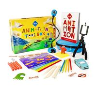 HUE Animation Toolbox - Ultimate Stop Motion Gift Set for Kids, Teens & Hobbyists (Ages 7+) with Camera, Software, Book, Multi-Sided Stage, Activity Sheets, Green Screen, Clay, Mobile App & Tripod