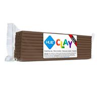 HUE Clay (Formerly Newplast) 500g, Brown - Firm, Reusable, Non-Drying, Oil-Based Modelling Material for Stop Motion Animation, Hobbyists & Sculptors. One Colour Layered Bar