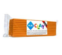 HUE Clay (Formerly Newplast) 500g, Orange - Firm, Reusable, Non-Drying, Oil-Based Modelling Material for Stop Motion Animation, Hobbyists & Sculptors. One Colour Layered Bar