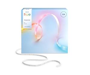 Hue Essential 5-Meter LED Strip Light, RGBIC, Vibrant Color and Ambiance, Flexible Indoor Lighting, Easy Installation, App and Voice Control, Works with Alexa, Google Assistant, and Apple Home