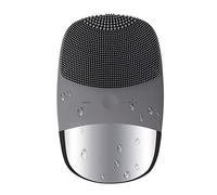 HUE Facial Cleansing Brush 3-in-1 Silicone Face Scrubber 5 Modes Facial Brush IPX7 Waterproof Face Brush Cleanser USB Facial Massager Face Brushes for Cleansing and Exfoliating(Grey)