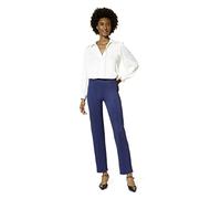 HUE Pontease Full-Length Straight Leg Pants, Peacoat, Medium