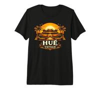 Hue Vietnam Imperial City Sunset Travel Design Premium T-Shirt