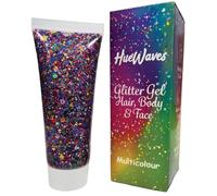Hue Waves Multicolour Hair, Body & Face Glitter Gel 50ml - Rainbow Gift Box