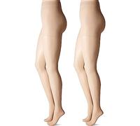 HUE Women's Age Defiance Sheer Tights with Control Top, 20 den, Natural-2 Pair Pack, 2 (Pack of 2)