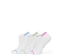 HUE womens Air Cushion Sport 3 Pair Pack No Show Socks, Tipped Pack, One size
