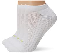 HUE Women's Air Sport 3 Pair Pack No Show Socks, Black,white