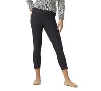 HUE Women's Ankle Slit Essential Denim Capri Hosiery, Black, Large