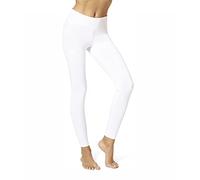 HUE Women's Ultra Leggings with Wide Waistband, Full and Capri Length, White, XL