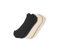 HUE Women's Cushioned Heel Back Liner Sock 2 Pair Pack, Assorted: Cream/Black, One Size, Assorted: Cream/Black, One Size