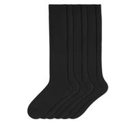 HUE Women's Flat Knit Knee High Sock Casual, Black, One Size