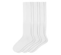 HUE Women's Flat Knit Knee Sock 3 Pair Pack Casual, New White, One Size