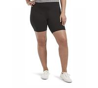 HUE Women's High Waist Blackout Cotton Bike Shorts, Assorted Hosiery, Black, Medium
