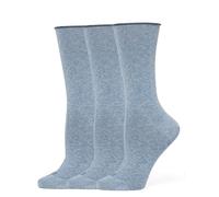 HUE Women's Jeans Sock (Pack of 3), Denim Heather, One Size