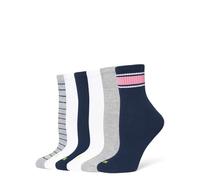 HUE Women's Mini Crew Sock 6 Pair Pack, Multi, One Size (Pack of 6)