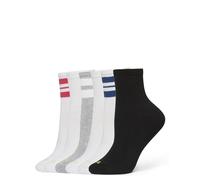 HUE Women's Mini Crew Sock, Fresh Stripe-6 Pair Pack, One Size