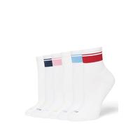 HUE Women's Mini Crew Sock, Retro Stripe-6 Pair Pack, One Size (Pack of 6)
