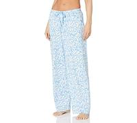 HUE Women's Printed Knit Long Pajama Sleep Pant Bottoms, Bella Blue-Animal Shadow, S