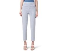 HUE Women's Pull On Pants Skimmer Pedal Pusher Length Leggings, Blue Stripe Cigarette Frother, M