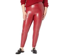 HUE Women's Sleek Effect High Waist Leggings Hosiery, Rio Red, Medium