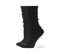 HUE Women's Slouch Sock 3 Pair Pack, Black/Black/Black, One Size (Pack of 3)
