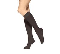 HUE Women's Soft Opaque Knee High Socks (Pack of 3), Espresso, 0.5 UK