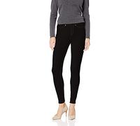 HUE Women's Solid Color Original Jeanz Denim Legging Hosiery, Black, Medium