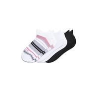 HUE Women's The Perfect Sneaker Low Cut Liner 3 Pair Sock, Multi Stripe Pack, One Size (Pack of 3)