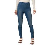 HUE Women's Ultra Soft High Waist Denim Leggings Hosiery, Steely Blue Wash, S