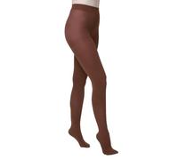 HUE womensSuper Opaque Tights With Control Top Tights - Brown - Large