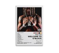HUEAEHAHE King Von Album Welcome to O'Block Poster Room Decorative Canvas Posters Aesthetic Poster Print Wall Art Decor Posters 12x18inch(30x45cm) Unframe-style