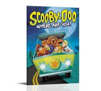 HUEAEHAHE Scooby Doo, Where Are You 1969 Poster Room Decorative Canvas Posters Aesthetic Poster Print Wall Art Decor Posters 16x24inch(40x60cm) Frame-style-1