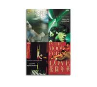 HUEAEHAHE Wong Kar Wai Four Classic Movie Poster Room Decorative Canvas Posters Aesthetic Poster Print Wall Art Decor Posters 08x12inch(20x30cm) Unframe-style