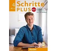 Hueber SCHRITTE PLUS NEU 4 Kursbuch & Arbeitsbuch A2.2 mit Audios online @ NEW