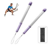 Hueborne Adjustable Cordless Battle Rope Trainer - Weighted HIIT Training Rope For Full-body Strength Training And Non-jumping Exercises(Purple)