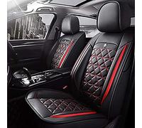 HUEBRA Car Seat Cover 5 Seat Leather For BMW X5 E70 X5 2.Gen 2006-2013 Full Surrounded Protector Interior Accessories,E-Black Red-Standard_Set