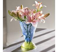 Hübsch Abyss vase, blue, glass, height 29 cm, Ø 20 cm