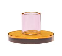 Hübsch Astra candle holder small Pink-orange