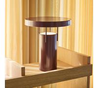 HÜBSCH BringMe LED rechargeable table lamp, burgundy metallic, 28 cm