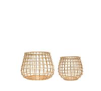 Hübsch Energy Basket Large Nature Set of 2