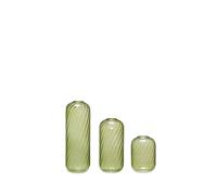 Hübsch Fleur vase 3-pack Green