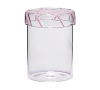 Hübsch Heir storage jar glass medium Pink
