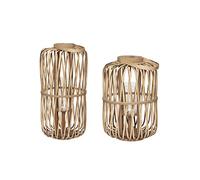 Hübsch Lantern, Bamboo, Nature, s/2, 26xh32,3xh37cm