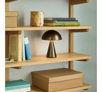 HÜBSCH LED rechargeable table lamp Mush, burnished brass, height 20 cm